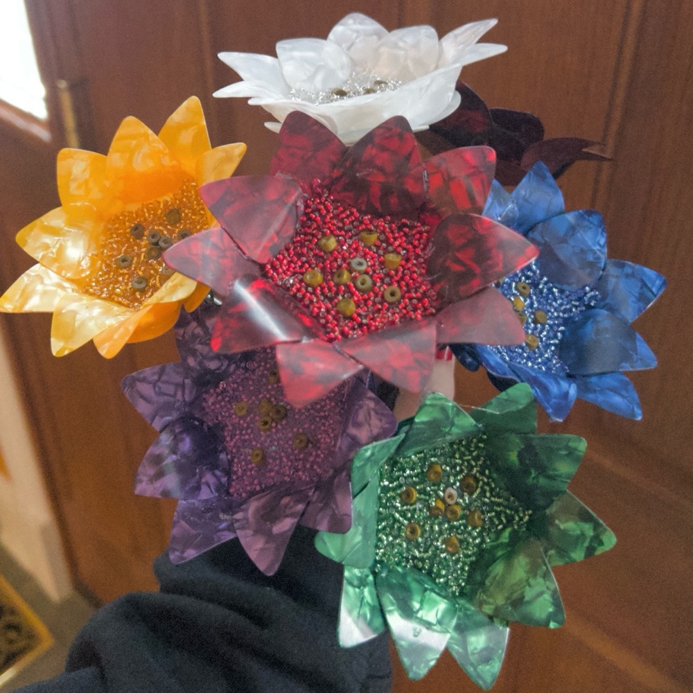 Guitar Pick Flowers
